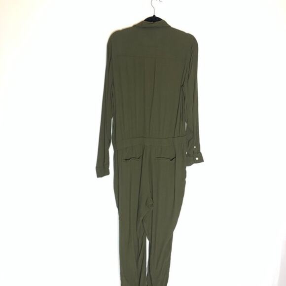 Madewell green pull on jumpsuit cover all sz XL - Picture 4 of 8